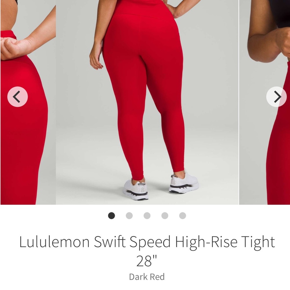 Lululemon Swift Speed Tight. 28” inseam size 6 Dark Red